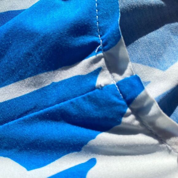 J.McLaughlin Women's Blue Floral Vintage Hawaiian Dress M - Picture 9 of 9